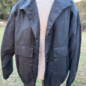 Black Windbreaker – Made in Korea (100% Polyester)